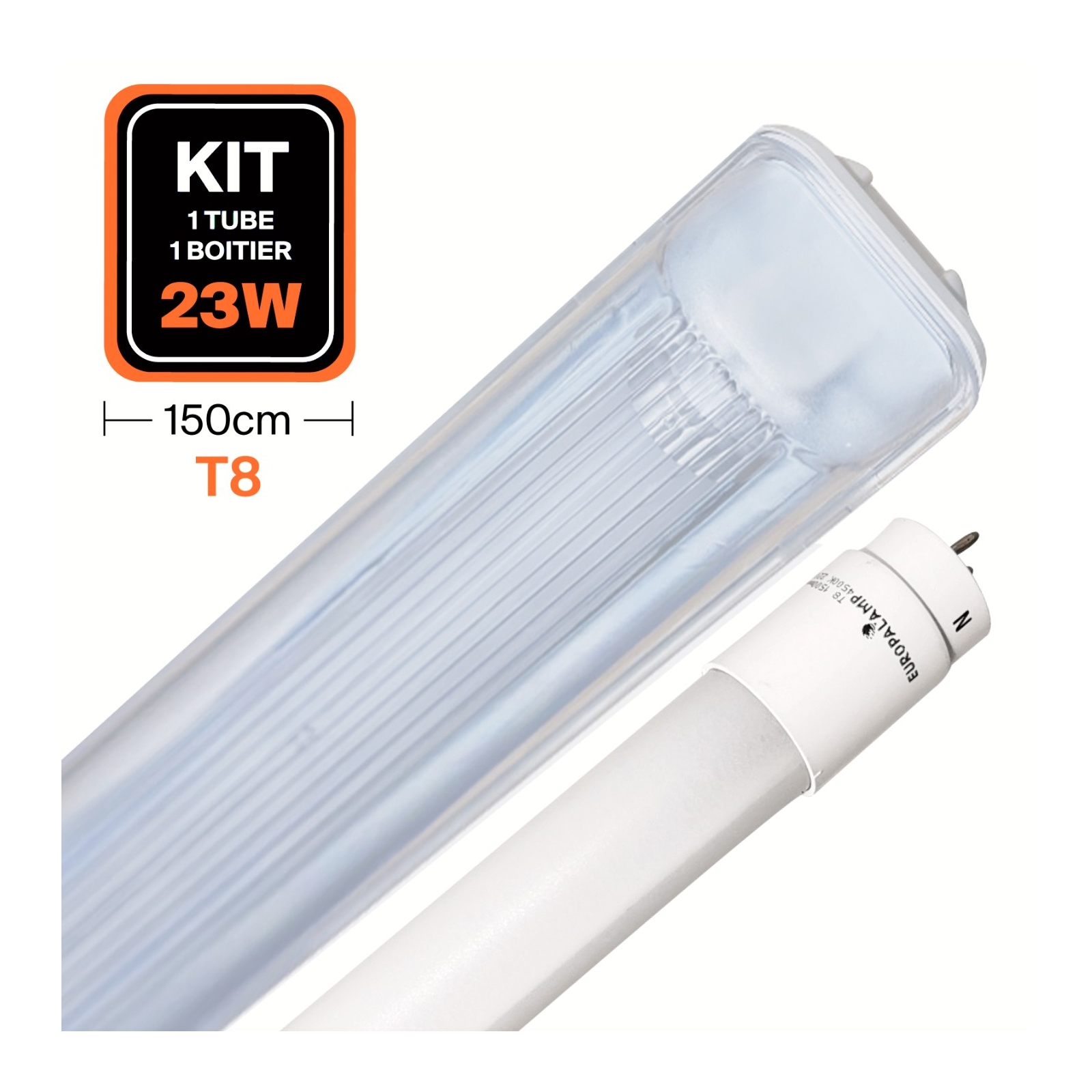 Boitier et Tube Neon LED 23W 150cm T8