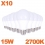 Lot 10 Ampoules LED Culot E27 Puissance 15W Blanc Chaud 3000K