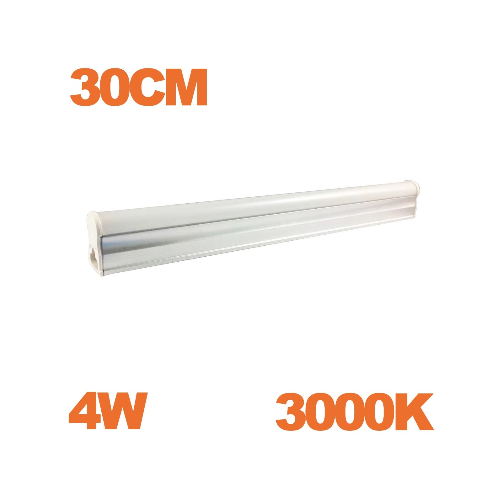 Tube LED T5 Puissance 4W Longueur 30cm Blanc Chaud 3000K