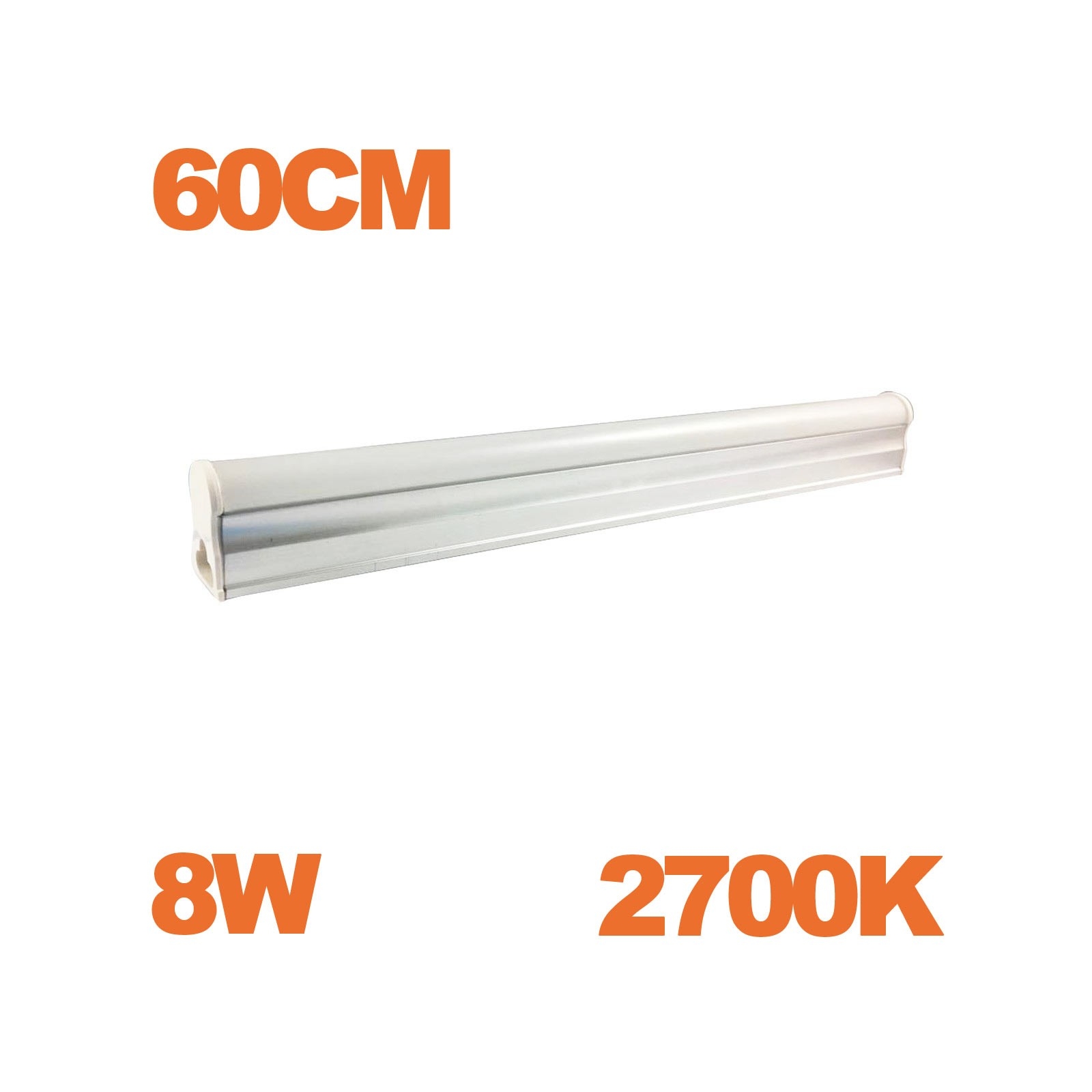 Tube LED T5 Puissance 8W Longueur 60cm Blanc Froid 6000K