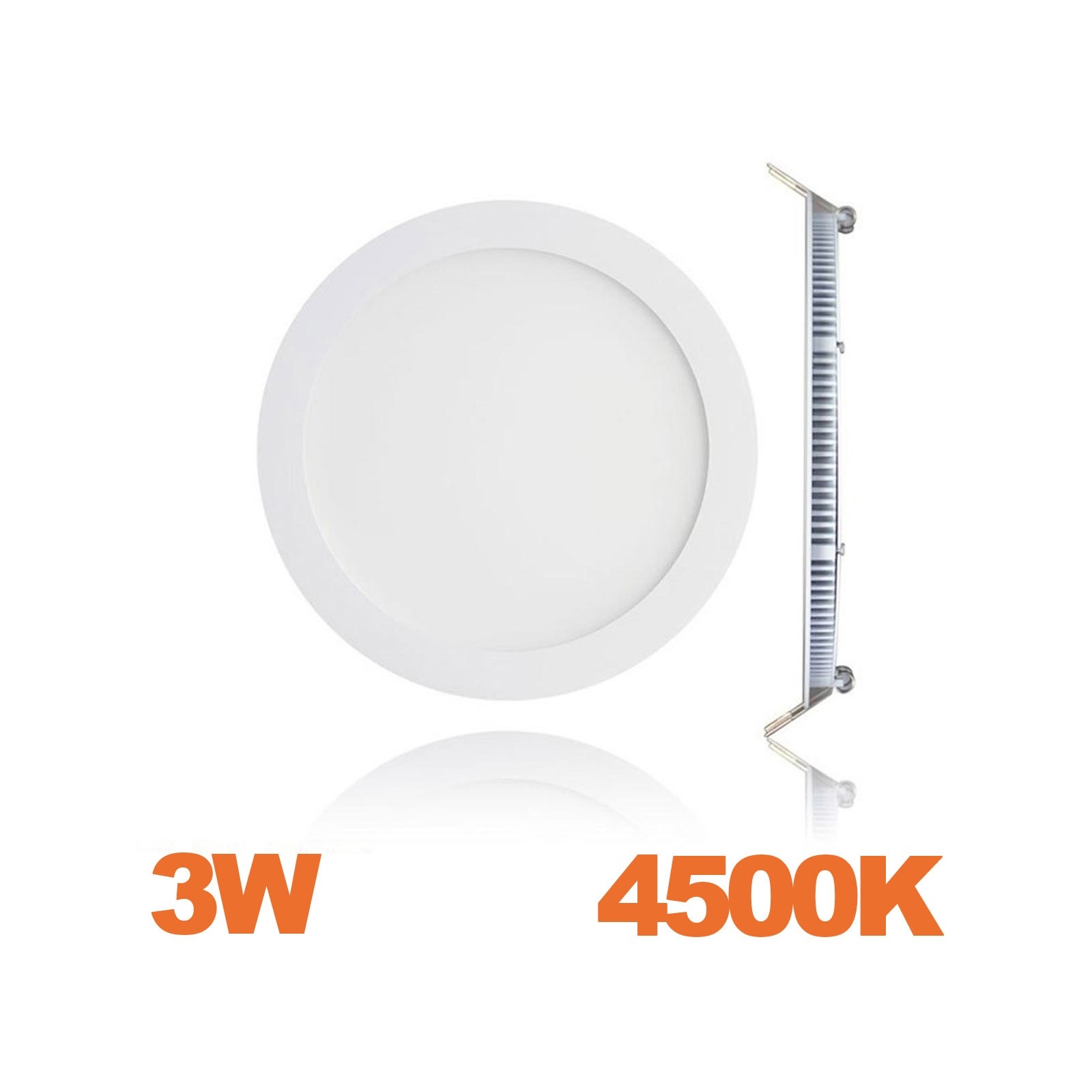 Spot Encastrable LED Downlight Panel Extra-Plat 3W Blanc Neutre 4500K