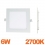 Spot Encastrable LED Carre Downlight Panel Extra-Plat 6W Blanc Chaud 2700k