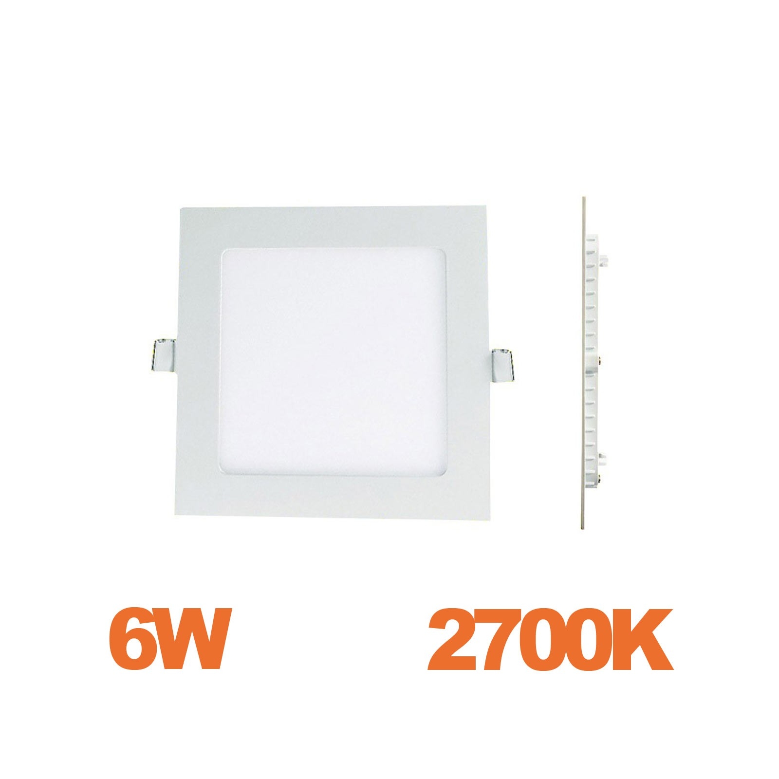 Spot Encastrable LED Carre Downlight Panel Extra-Plat 15W Blanc Chaud 3000k  - EuropaLamp
