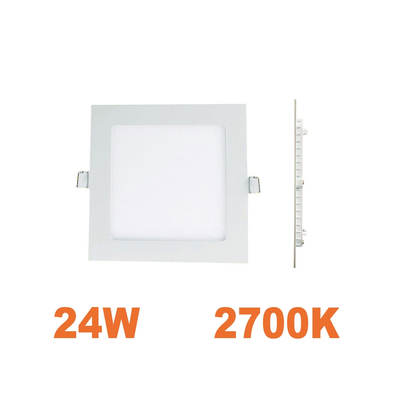 Spot Encastrable LED Carre Downlight Panel Extra-Plat 25W Blanc Chaud 2700k