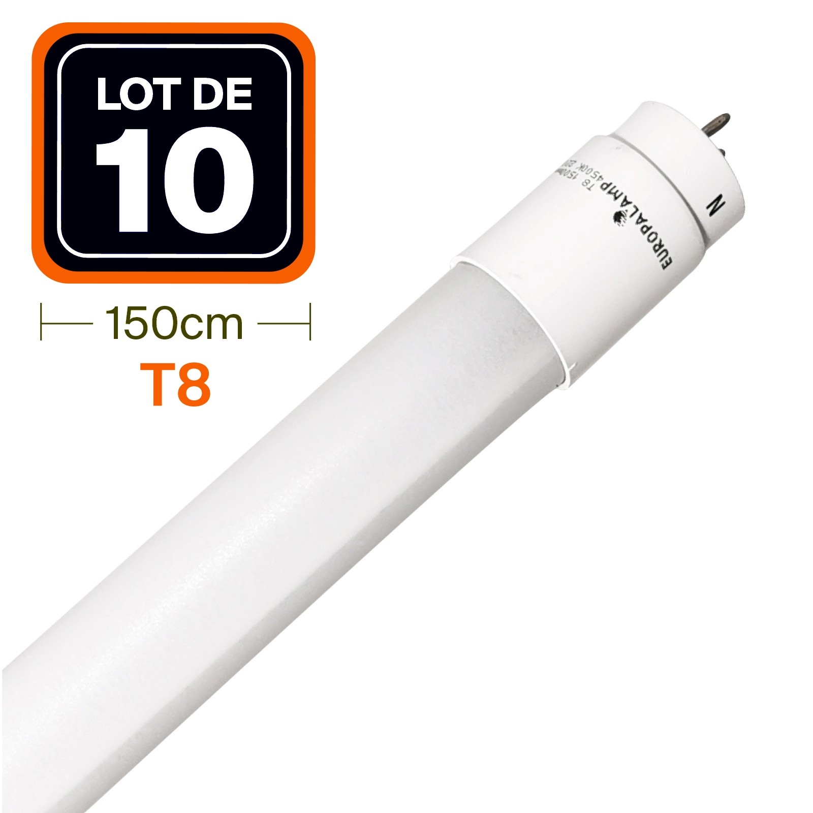Lampesonline Tube néon LED avec Capteur 150CM - 25W - 6000K - 3500 Lumen