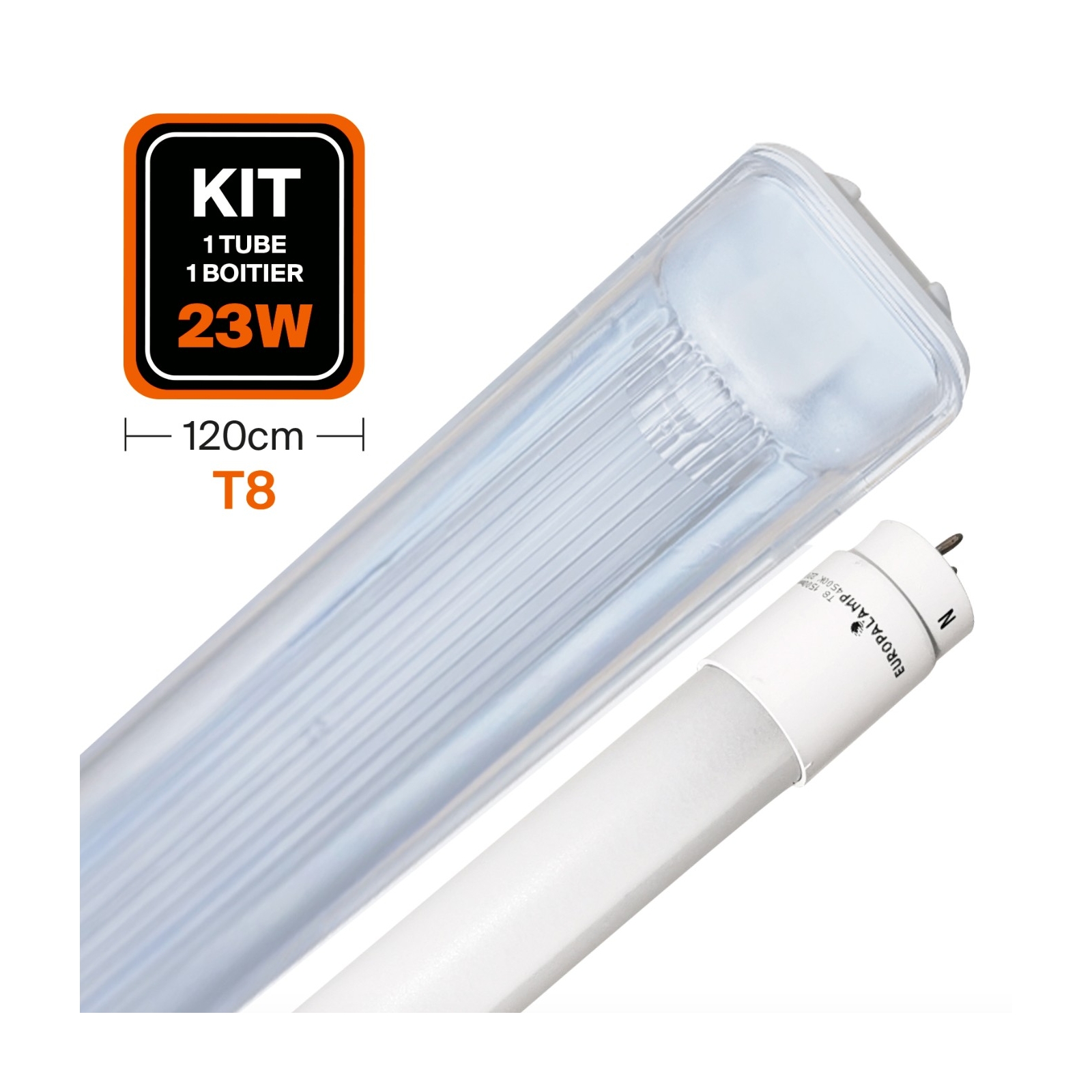 Kit Tube LED T8 23W + Boitier Etanche 120cm