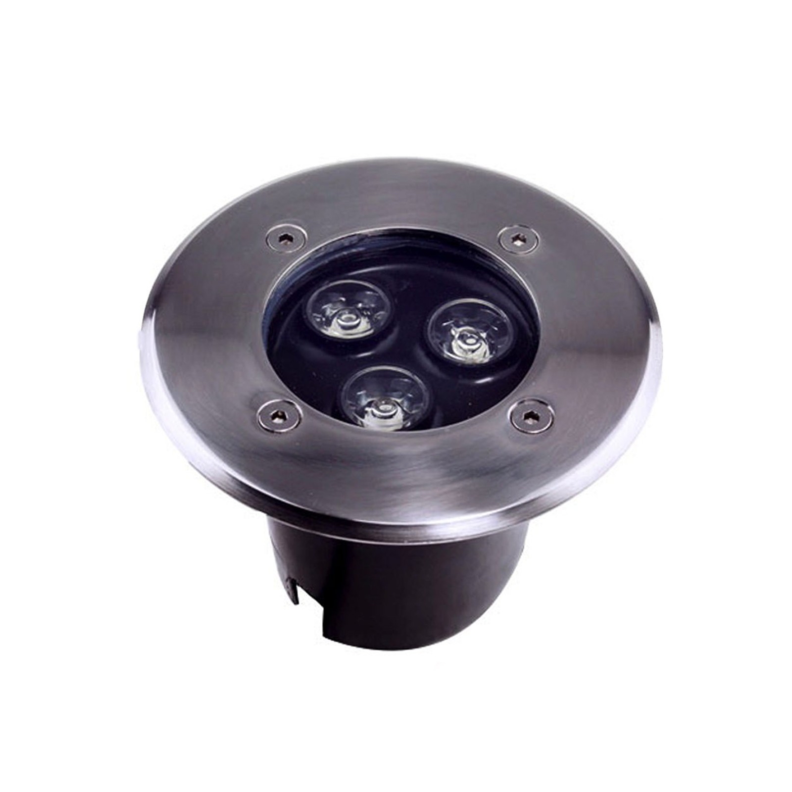 Spot Encastrable Sol Rond Inox 304 Extérieur IP65 + Ampoule LED GU10 5W
