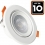 Lot de 10 Spot LED Encastrable Rond 5W - Blanc Chaud 3000K