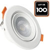 Lot de 100 Spots LED Encastrable Rond 5W - Blanc Froid 6500K