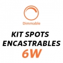 Kit Spot Encastrable Dimmable 6W